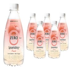 제로아워 0kcal 스파클링 복숭아맛 탄산음료, 350ml, 6세트