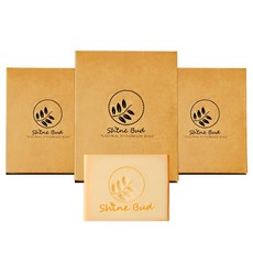 샤인버드 진주가루 누에고치 천연 수제 숙성 실크볼비누, 100g, 3개입