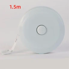 소프트 천연가죽 줄자 휴대용 리트랙터블 수제 당김자, Plastic blue, 1개