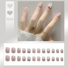 DFMEI 手工穿戴甲網紅爆款碎鑽蝴蝶閃粉美甲甲片成品指甲貼片合集, 1個