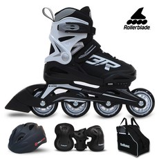 롤러블레이드 피닉스 아동용 인라인스케이트 큐브 풀세트 인라인 헬멧 보호대 가방, 피닉스블랙 큐브세트(헬멧+보호대+가방), 1개