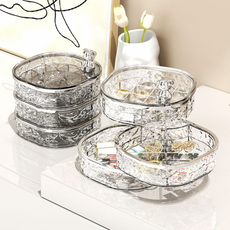 투명 아크릴 3단 회전 정리함 쥬얼리 트레이 반지 보관함 목걸이 걸이 스탠드