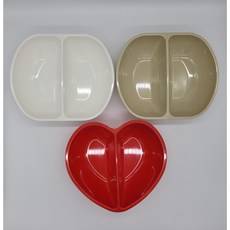 [짬짜면기/짬짜면기 하트] 가볍고 실용적인 짜장면 짬뽕 그릇 중국집 깨지지않는 멜라민접시, 짬짜면기, 짬짜면기, 마블, 1개
