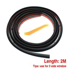 흡음 테이프 호환 방음 매트 스펀지 방진 패드 자동차 사이드 윈도우 씰 스트립 트림 도구 소음 방지 자동 도어 유리 리프트 씰링 엣지 고무 필러 V 타입 웨더, 2 meters