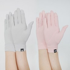 morit MORIT女款抗UV登山駕車手套 2款組, 灰色/粉色