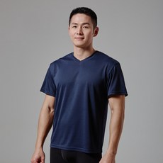 스페클로 남성용 U/V차단 흡습속건 기능성 러닝 반팔 티셔츠 V넥