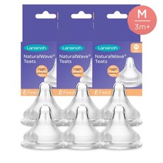 란시노 내추럴 웨이브 젖꼭지, M(3~6개월), 6개