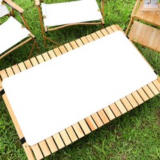 레더스 캠핑 테이블매트 가죽 방수 롤테이블보, 화이트