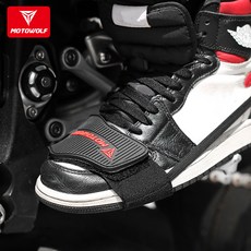 모토울프 오토바이 시프트패드 쉬프트가드 기어변속 신발보호 신발오염방지, 블랙
