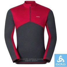 ODLO 男 保暖抓絨抗風防潑高彈半門襟 長袖排汗衣 刷毛衣 中層衣 登山 滑雪 527102