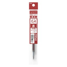 펜텔 플로튠 유성 볼펜 교체심 ZRN4 0.4mm, 레드, 1개