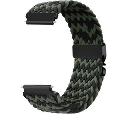 Issinlky 갤럭시 워치 7/6/5/4/FE 40mm 44mm/ Venu Sq/Sq 2/Venu 2 플러스/Vivoactive 3/5/Venu/GTS와 호환되는 20mm 나, 22mm, 그린 블랙