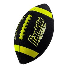 Franklin Sports 주니어 사이즈 미식축구공 - Grip-Rite 청소년 미식축구공 - 엑스트라 그립 합성 가죽 어린이에게 적합 - 블랙 및 옵틱, Junior Size - 1 Inflated Footb, Black/Optic