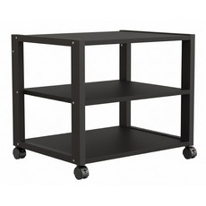 오디오 선반 수납장 이동식 앰프 랙 포로젝터 홈시어터 선반 CD 노래방 콘솔 음향기 철제 다이, 블랙 3단 간격 18cm