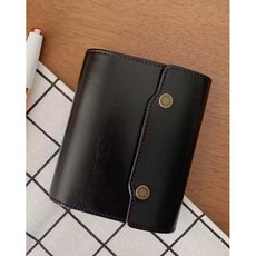 클래식 M5 노트북 브라운/블랙 학생을위한 세 배 빈 느슨한 잎 연구 사무실 일기장 새해 선물, 기타, Black