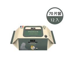 RICO baby 金盞花有機天然超厚濕紙巾(Premium-70抽), 1箱, 12個裝, 75gsm