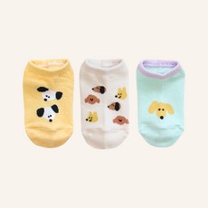 여름 발목 아동 주니어 강아지 양말 도란도란 3종 세트