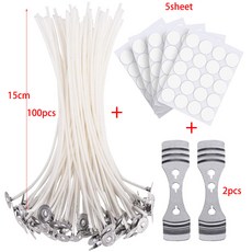 순면 무연 제작 100 오리지널 개 심지 용품 스탠드 DIY 5-15cm 코어 왁스 캔들 사전 파티, 15cm