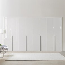 보루네오 글로시 여닫이 붙박이장 30cm, 화이트 30cm