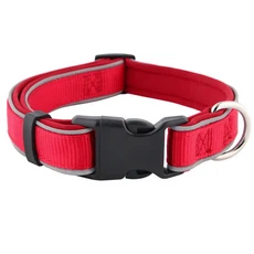 강아지 목줄 통기성 애완견 리드 로프 소형 대형견용 퍼그, 02 XS, 05 빨간색