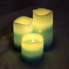 엘스토리 LED 컬러 양초 캔들, S, 하늘