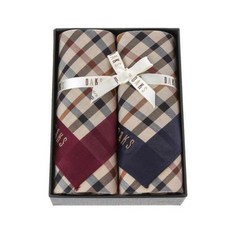 매장정품 DAKS 닥스 DCHA0E001N2 하우스체크 면 손수건 2종세트 1252213