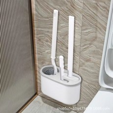 日式彎頭家用壁掛式馬桶刷子衛生間懸掛式馬桶刷洗廁所清潔軟毛刷, 如图