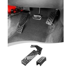 Hoolcar 미끄럼 방지 브레이크 풋 페달 커버 2007-2020 지프 랭글러 JK JKU JL JLU JT 1PC, For Jeep JK 2007-2017, 가스 페달 및 왼발 받침대 페달 키트