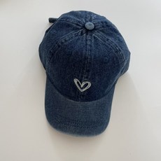하트데님모자 아동모자 아이모자 아동용 볼캡 아동볼캡 아동코디 남아코디 여아코디 모자 데님캡 데님모자 키즈