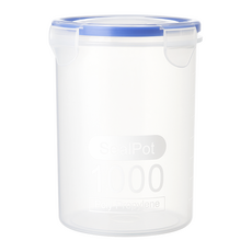 圓形密封罐，密封保鮮，透明可視，多尺寸可選，廚房收納好幫手, 1個