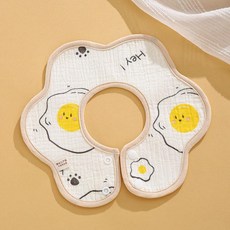 데이희 엄마턱받이 침받이 띠침받이, 1개, 계란 프라이