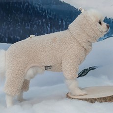 슈퍼펫 강아지옷 겨울 올인원 넥워머 후리스, 1개, 베이지