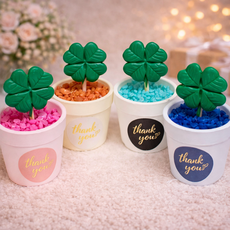 호두마루샵 돌답례품 웨딩답례품 개업선물 4색클로버화분석고방향제 석고방향제/오퓨저, 핑크_헤스페리데스향