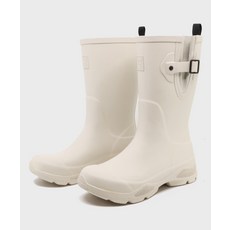 야세 YASE 스포티 미들 레인부츠 크림