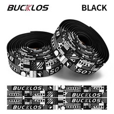 BUCKLOS 스피드 레이스 핸들 바 테이프 미끄럼 방지 테이프 자전거 핸들 바 와인딩 소프트 댐핑 도로 자전, 05 MEMPHIS-BLACK, 1개