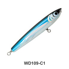 釣友俱樂部 海釣浮水木頭魚餌 65g/120g 木製鉛魚船釣拖釣餌 22cm 深海路亞餌, 藍色,±65g/18cm, 1個