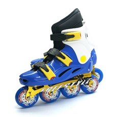 D.L.D 多輪多 鋁合金底座 專業競速直排輪 溜冰鞋 水藍白 -- FS-1, 1個, 40