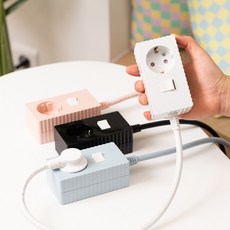 쿠폰19% 파워존 웨이브 멀티탭 개별 과부하차단 연장선 1구 멀티콘센트 캠핑 릴선, 50cm, 연장선 1구 화이트, 1개