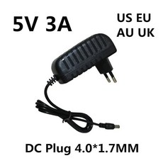 Orange Pi PCPlus DC 4.0mm용 5V 3A 전원 공급 장치 PC 2용 EU US 충전기 어댑터, 01 US Plug, 01 5V 3A, 01 DC Plug 4.0-1.7mm