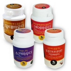 4타입 파우더형 웁스강아지간식 강아지소간파우더 강아지사료토핑, 연어 파우더