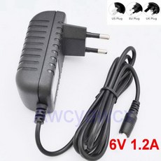 미니 휴대용 바느질 간단한 재봉틀 스위칭 전원 공급 장치 AC 100V-240V 어댑터 DC 6V 1.2A 1200mA EU 미국, 1개