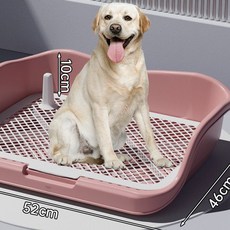 大型犬狗厠所尿盆 小型犬排便圍欄網格平闆A1124, 超大號櫻花粉52*46*10cm 送鏟子, 1個