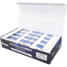 Pentel 飛龍 ZEH 標準型塑膠擦 橡皮擦, 1個, ZEH-10(36入)大盒