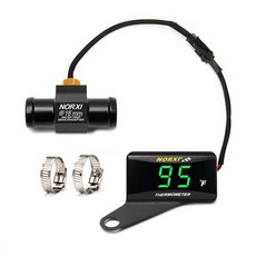 오토바이 수온 게이지 어댑터 센서 디지털 화씨 계량기 미니, 1개, 7. Green-16mm-left