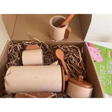 원목 주방놀이 싱크대 105cm 소꿉놀이 소품 부엌 높이 선물 세트 주방 + 냉장고 음식 냄비 재료, 수저세트, 1개