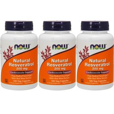 NOW Foods 白藜蘆醇素食膠囊, 120顆, 3罐
