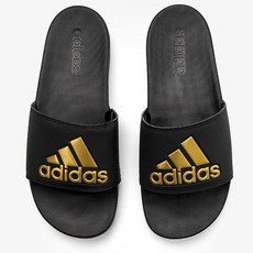 阿迪達斯柔軟蓬鬆 adilet 拖鞋黑金, 235