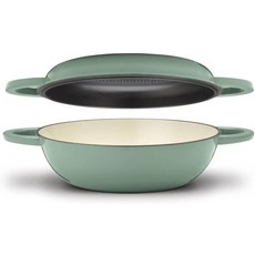 Cuisinart CI5528-2SG 2-in-1 다목적 세트 4쿼트. 팬 & 11인치 그릴 - 세이지 그린, 1세트, 다용도 팬 1개와 그릴 팬 1개