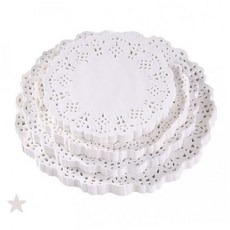 레이스 장식 원형 종이 받침 테이블 세팅 홈파티 디저트 플레이팅 감성 인테리어, 1개, 19cm