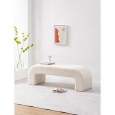 뽀글이 벤치의자 양털 부클레 쇼파 신발장 라운지체어 침실 러그 스툴, 2. 100cm